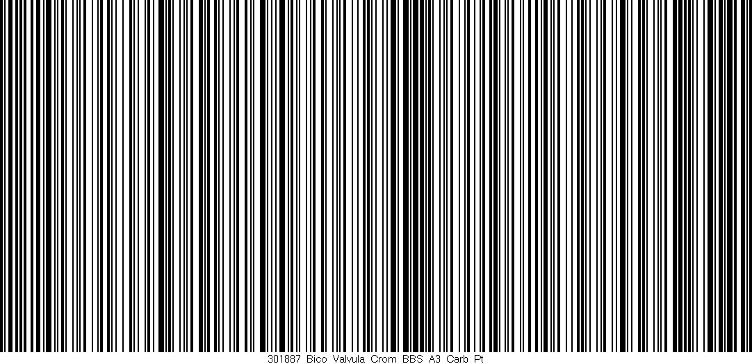 Código de barras (EAN, GTIN, SKU, ISBN): '301887_Bico_Valvula_Crom_BBS_A3_Carb_Pt'