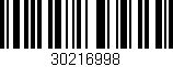 Código de barras (EAN, GTIN, SKU, ISBN): '30216998'