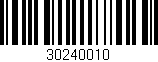 Código de barras (EAN, GTIN, SKU, ISBN): '30240010'