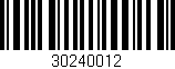 Código de barras (EAN, GTIN, SKU, ISBN): '30240012'