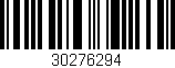 Código de barras (EAN, GTIN, SKU, ISBN): '30276294'