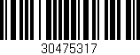 Código de barras (EAN, GTIN, SKU, ISBN): '30475317'