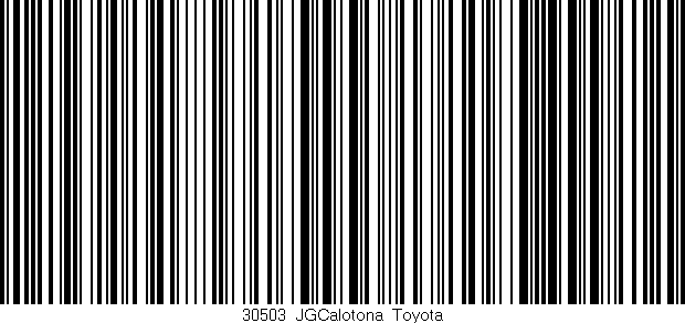 Código de barras (EAN, GTIN, SKU, ISBN): '30503_JGCalotona_Toyota'
