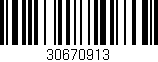 Código de barras (EAN, GTIN, SKU, ISBN): '30670913'