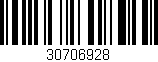 Código de barras (EAN, GTIN, SKU, ISBN): '30706928'