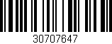 Código de barras (EAN, GTIN, SKU, ISBN): '30707647'