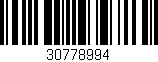 Código de barras (EAN, GTIN, SKU, ISBN): '30778994'