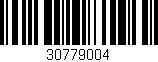 Código de barras (EAN, GTIN, SKU, ISBN): '30779004'