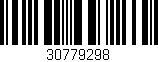 Código de barras (EAN, GTIN, SKU, ISBN): '30779298'