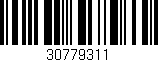 Código de barras (EAN, GTIN, SKU, ISBN): '30779311'