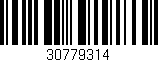 Código de barras (EAN, GTIN, SKU, ISBN): '30779314'
