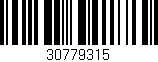 Código de barras (EAN, GTIN, SKU, ISBN): '30779315'