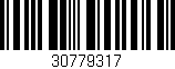 Código de barras (EAN, GTIN, SKU, ISBN): '30779317'