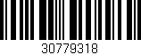 Código de barras (EAN, GTIN, SKU, ISBN): '30779318'