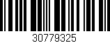 Código de barras (EAN, GTIN, SKU, ISBN): '30779325'