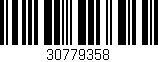 Código de barras (EAN, GTIN, SKU, ISBN): '30779358'