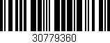 Código de barras (EAN, GTIN, SKU, ISBN): '30779360'