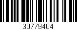 Código de barras (EAN, GTIN, SKU, ISBN): '30779404'