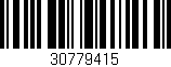 Código de barras (EAN, GTIN, SKU, ISBN): '30779415'