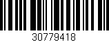 Código de barras (EAN, GTIN, SKU, ISBN): '30779418'