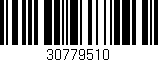 Código de barras (EAN, GTIN, SKU, ISBN): '30779510'