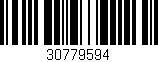 Código de barras (EAN, GTIN, SKU, ISBN): '30779594'