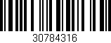 Código de barras (EAN, GTIN, SKU, ISBN): '30784316'