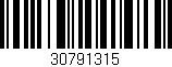Código de barras (EAN, GTIN, SKU, ISBN): '30791315'