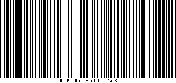 Código de barras (EAN, GTIN, SKU, ISBN): '30799_UNCalota2033_BIGG6'