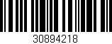 Código de barras (EAN, GTIN, SKU, ISBN): '30894218'