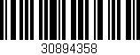 Código de barras (EAN, GTIN, SKU, ISBN): '30894358'