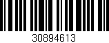 Código de barras (EAN, GTIN, SKU, ISBN): '30894613'