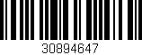 Código de barras (EAN, GTIN, SKU, ISBN): '30894647'
