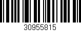 Código de barras (EAN, GTIN, SKU, ISBN): '30955815'