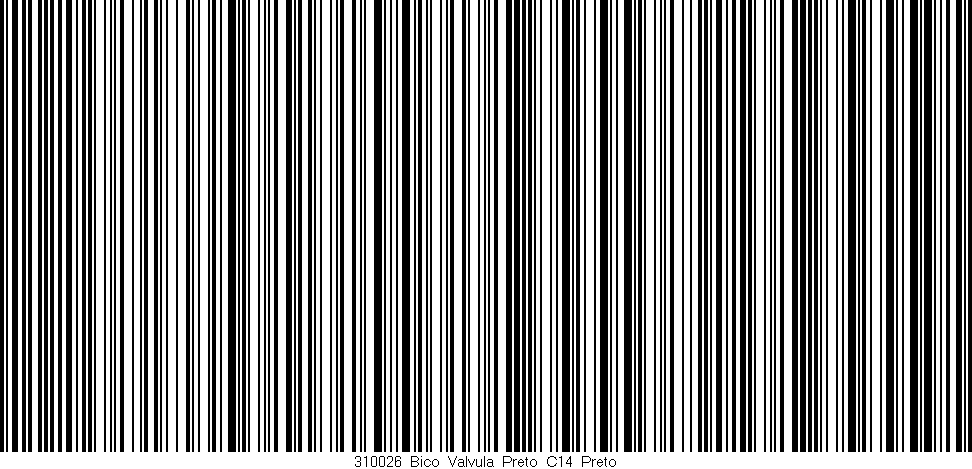 Código de barras (EAN, GTIN, SKU, ISBN): '310026_Bico_Valvula_Preto_C14_Preto'