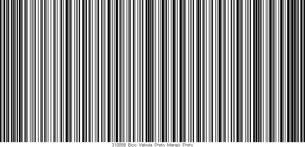 Código de barras (EAN, GTIN, SKU, ISBN): '310058_Bico_Valvula_Preto_Marajo_Preto'