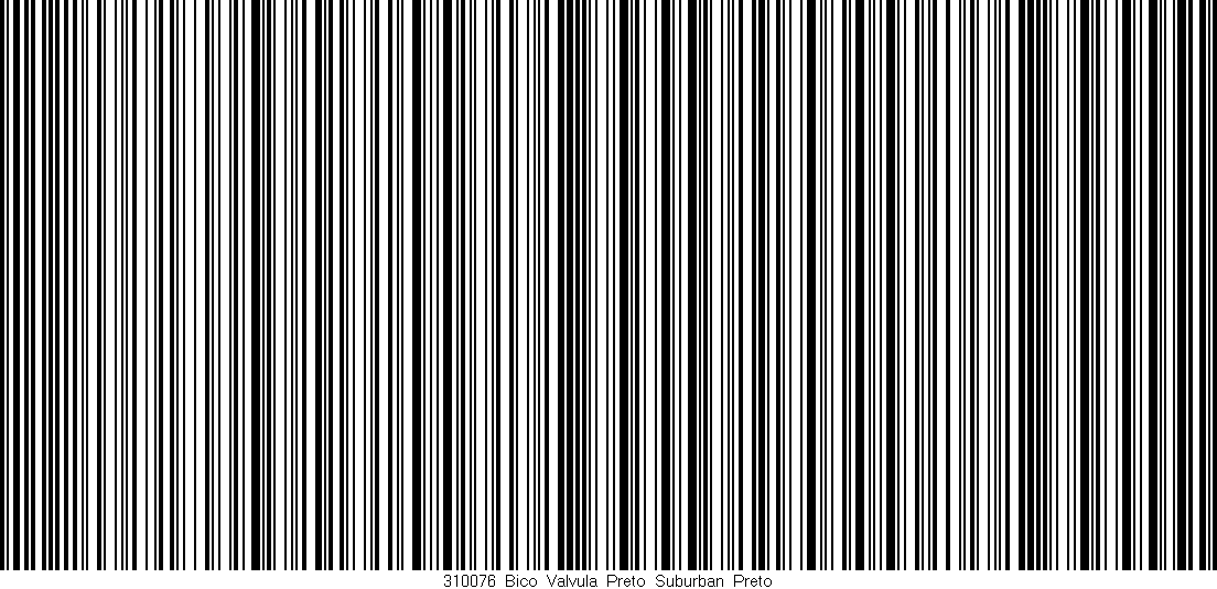 Código de barras (EAN, GTIN, SKU, ISBN): '310076_Bico_Valvula_Preto_Suburban_Preto'