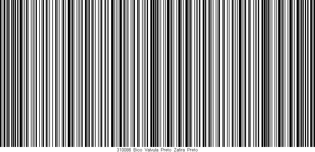 Código de barras (EAN, GTIN, SKU, ISBN): '310086_Bico_Valvula_Preto_Zafira_Preto'