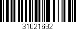 Código de barras (EAN, GTIN, SKU, ISBN): '31021692'