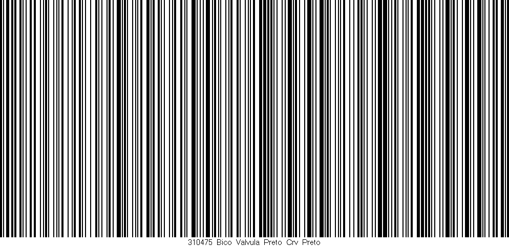 Código de barras (EAN, GTIN, SKU, ISBN): '310475_Bico_Valvula_Preto_Crv_Preto'