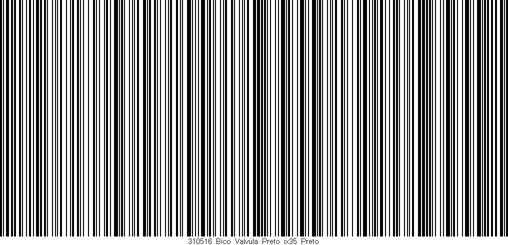Código de barras (EAN, GTIN, SKU, ISBN): '310516_Bico_Valvula_Preto_ix35_Preto'
