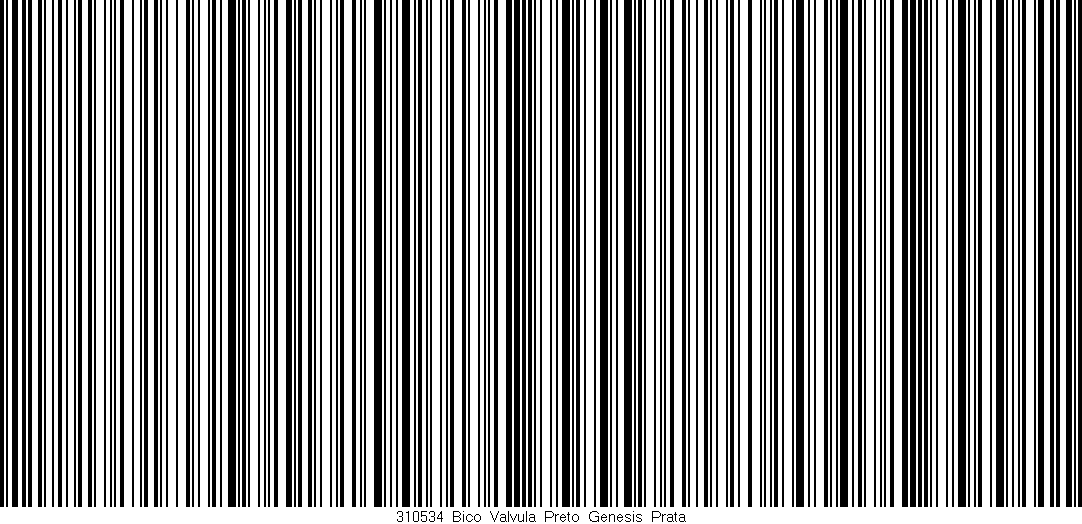 Código de barras (EAN, GTIN, SKU, ISBN): '310534_Bico_Valvula_Preto_Genesis_Prata'