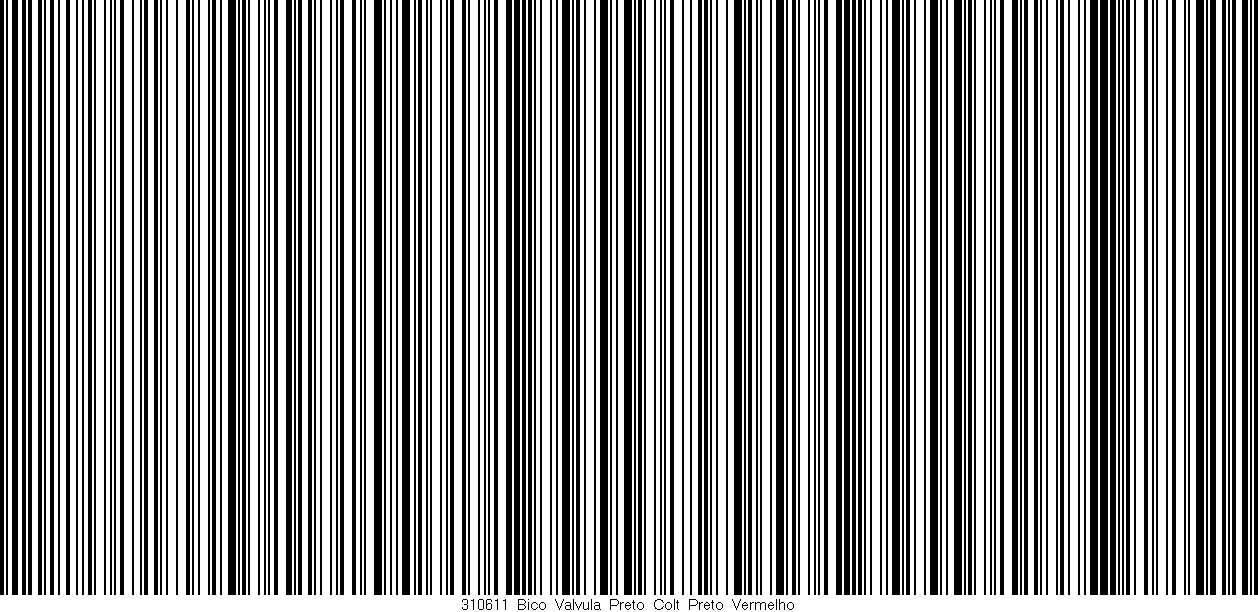 Código de barras (EAN, GTIN, SKU, ISBN): '310611_Bico_Valvula_Preto_Colt_Preto_Vermelho'