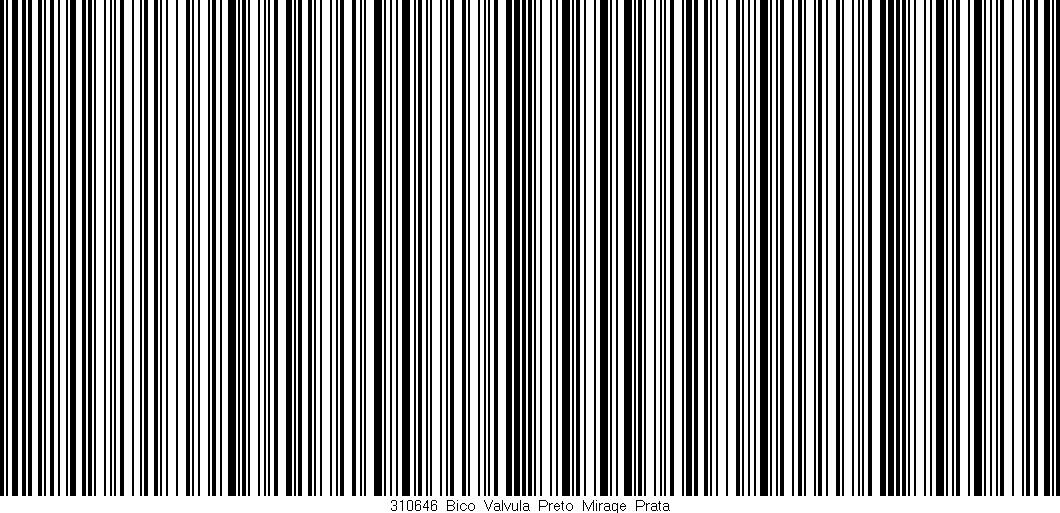 Código de barras (EAN, GTIN, SKU, ISBN): '310646_Bico_Valvula_Preto_Mirage_Prata'