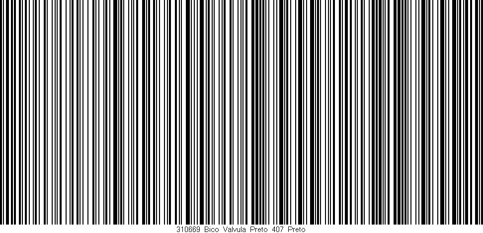 Código de barras (EAN, GTIN, SKU, ISBN): '310669_Bico_Valvula_Preto_407_Preto'