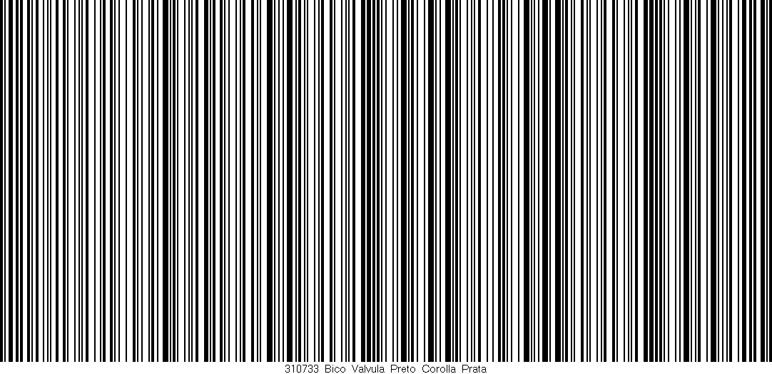Código de barras (EAN, GTIN, SKU, ISBN): '310733_Bico_Valvula_Preto_Corolla_Prata'