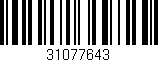 Código de barras (EAN, GTIN, SKU, ISBN): '31077643'