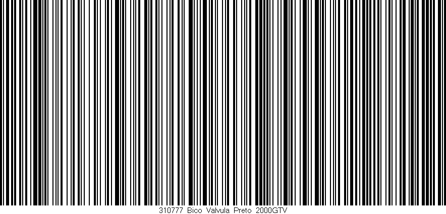 Código de barras (EAN, GTIN, SKU, ISBN): '310777_Bico_Valvula_Preto_2000GTV'