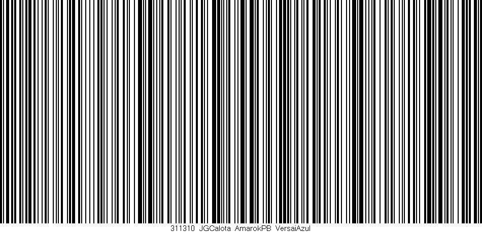 Código de barras (EAN, GTIN, SKU, ISBN): '311310_JGCalota_AmarokPB_VersaiAzul'