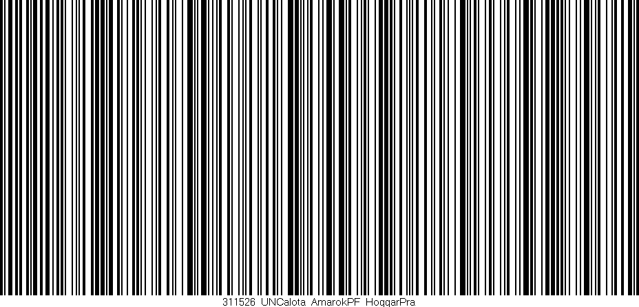 Código de barras (EAN, GTIN, SKU, ISBN): '311526_UNCalota_AmarokPF_HoggarPra'
